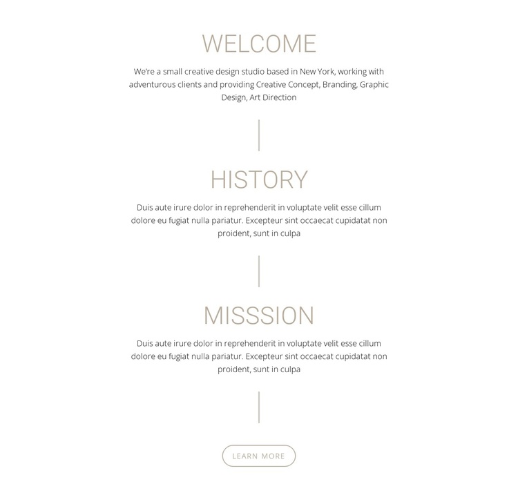 Our Mission and history Joomla Page Builder