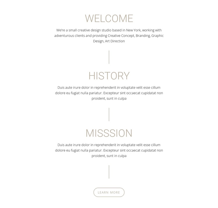 Our Mission and history Joomla Template