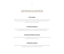Kernwaarden Premium CSS-Sjabloon