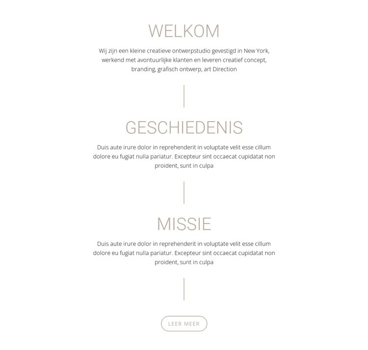 Onze missie en geschiedenis Html Website Builder