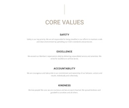 Homepage Sections For Core Values