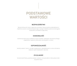 Podstawowe Wartości Szablon CSS Premium