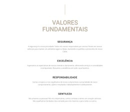 Valores Fundamentais - Web Design Multifuncional