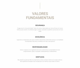 Valores Fundamentais - Modelo Joomla Profissional