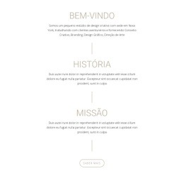 Nossa Missão E História - Modelo Profissional Personalizável De Uma Página