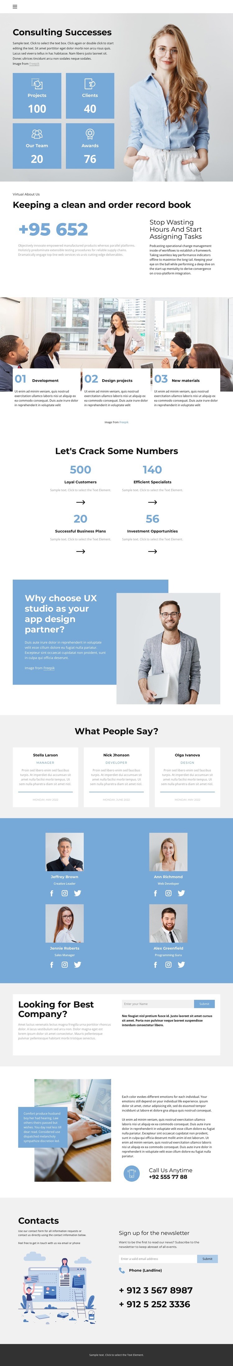 Service center Squarespace Template Alternative