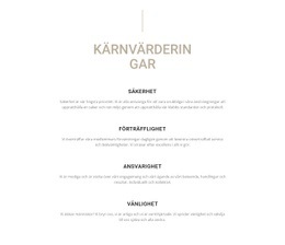 Kärnvärderingar - Helt Responsiv Mall