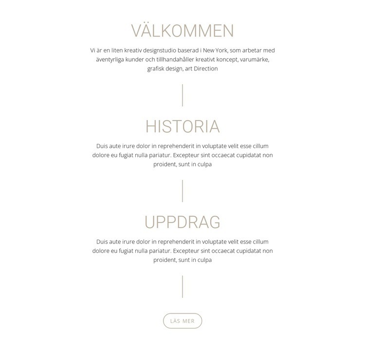 Vårt uppdrag och vår historia HTML-mall