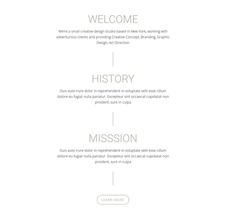 Our Mission and history Template