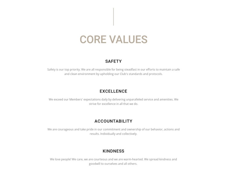 Core values Template