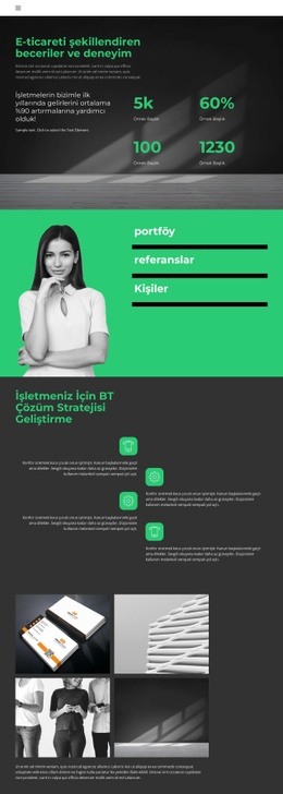 İş Geliştirme Seviyesi Için Duyarlı Web Şablonu