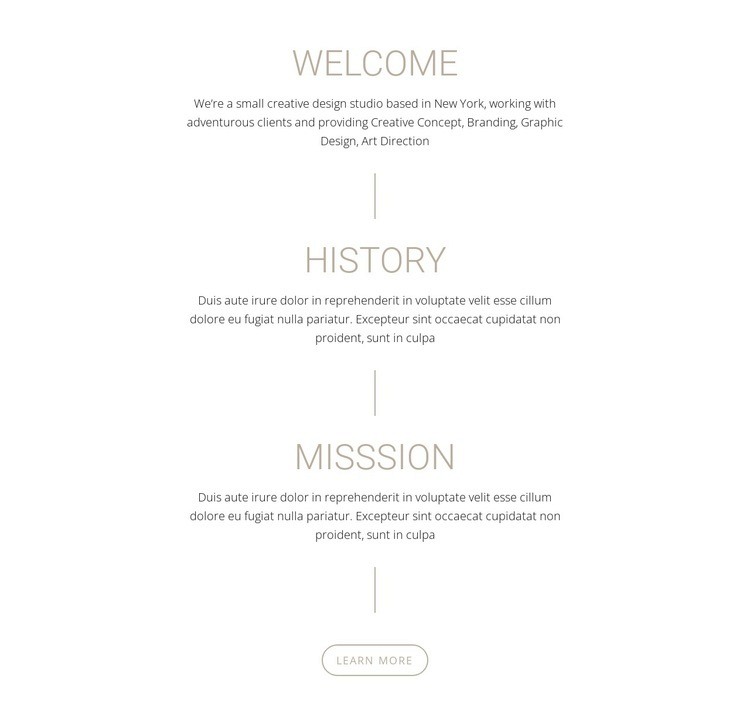 Our Mission and history Webflow Template Alternative