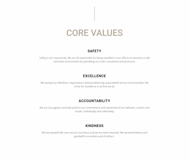 Core values Website Design