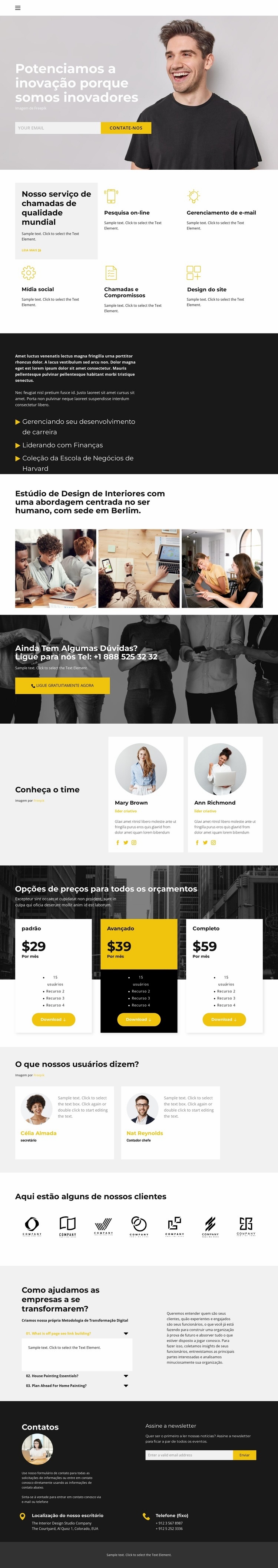 Qual é a nossa força Design do site