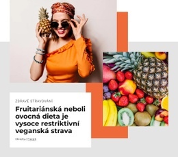 Frutarián Jednoduchá Šablona HTML CSS