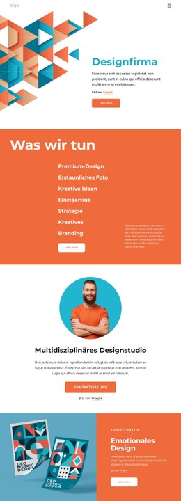 Kreative Ideen Und Tolles Design Kostenlose CSS-Websitevorlage