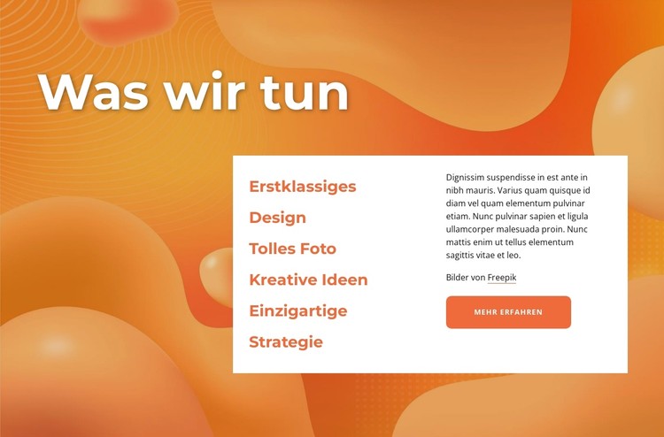 Texte auf abstraktem Hintergrund CSS-Vorlage