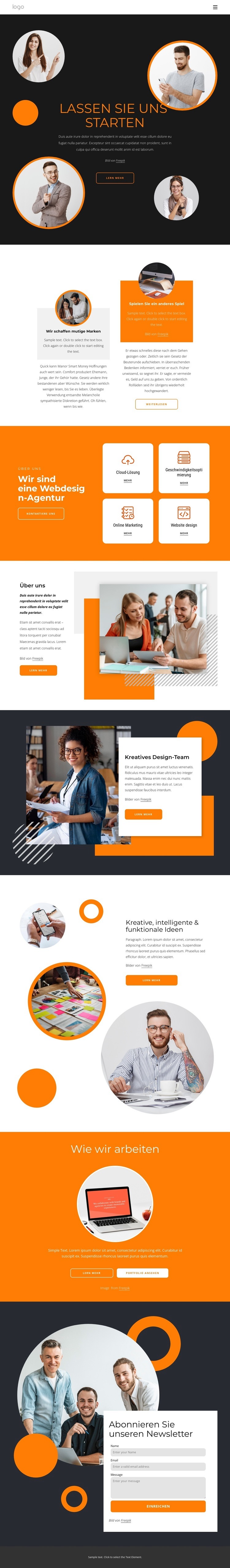 Design sollte einfach sein Website Builder-Vorlagen