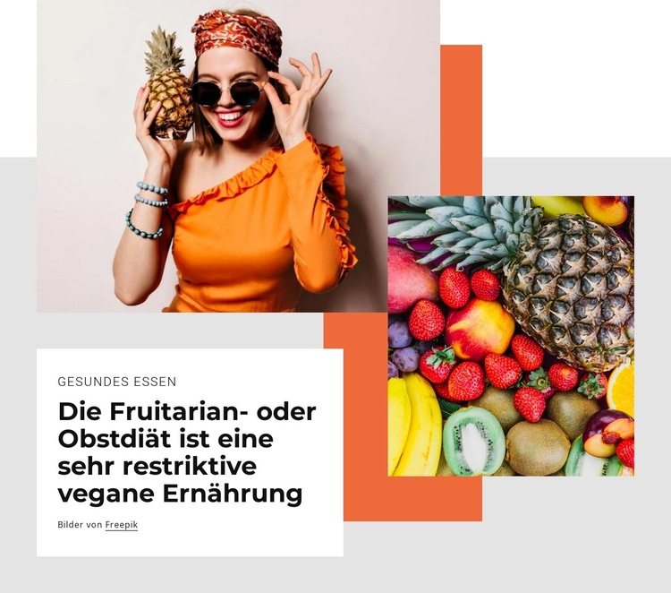 Der Fruchtmensch Website-Vorlage