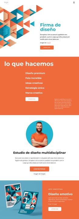 Ideas Creativas Y Gran Diseño. Plantilla De Sitio Web CSS Gratuita