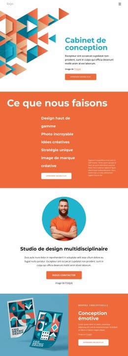 Idées Créatives Et Superbe Design - Modèle HTML5 Professionnel Personnalisable