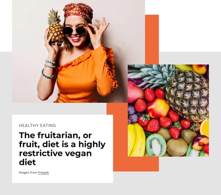 The fruitarian Homepage Design