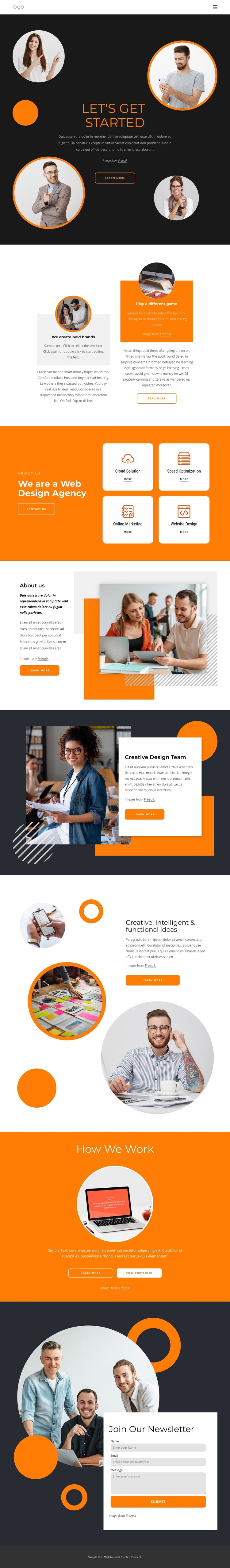 Design should be simple HTML5 Template