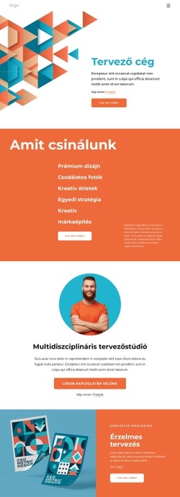 Kreatív Ötletek És Nagyszerű Design Ingyenes CSS Webhelysablon