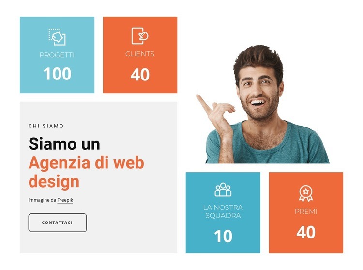 Blocco con contatori Progettazione di siti web