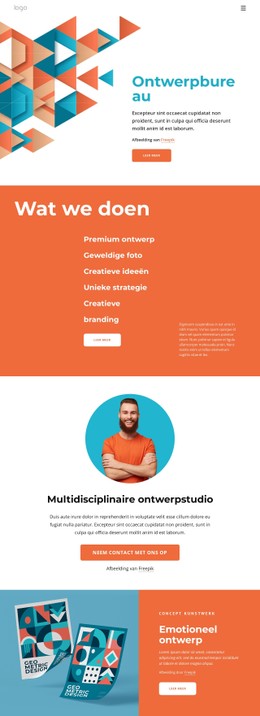 Creatieve Ideeën En Geweldig Design Gratis CSS-Websitesjabloon
