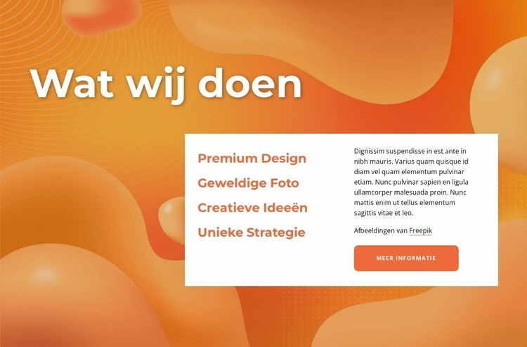 Teksten op abstracte achtergrond HTML5-sjabloon