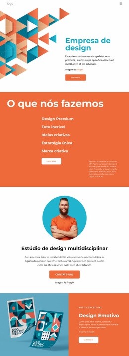Ideias Criativas E Ótimo Design - Modelos De Design De Site
