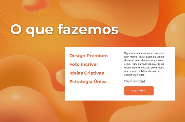 Textos em abstrato Template Joomla