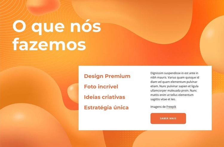 Textos em abstrato Landing Page