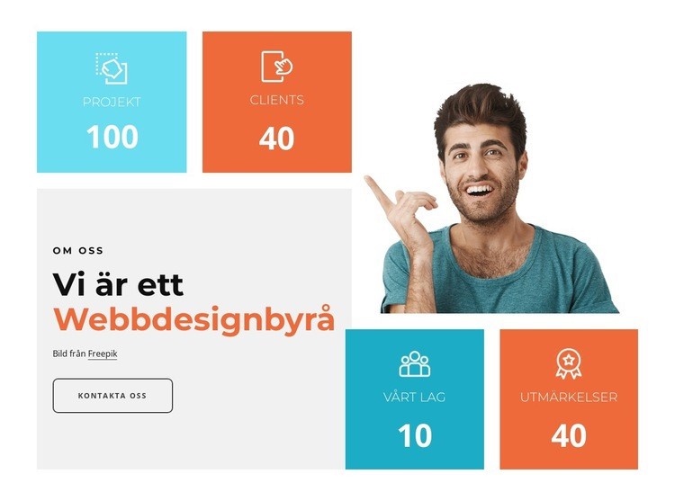 Block med diskar HTML-mall