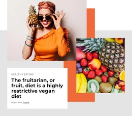The Fruitarian - Landing Page