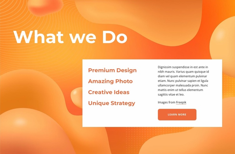 Texts on abstract background Landing Page