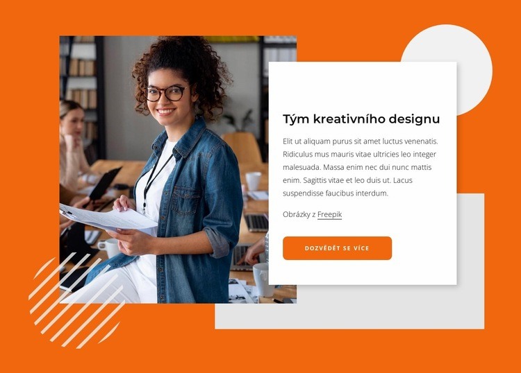 Kreativní designový tým Šablona HTML