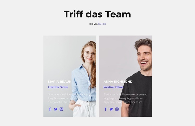 Lernen Sie die Superspezialisten kennen Website Builder-Vorlagen