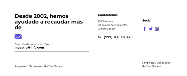 Cualquier contacto Plantilla CSS