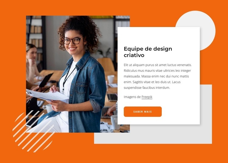 Equipe de design criativo Design do site