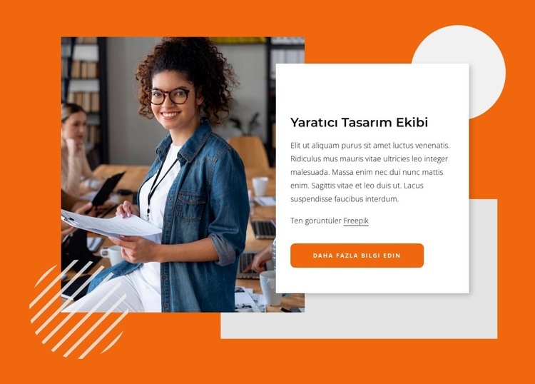 Yaratıcı tasarım ekibi HTML5 Şablonu