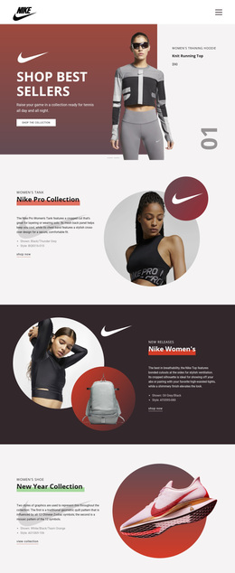 Best Sellers For Sports - Website Template