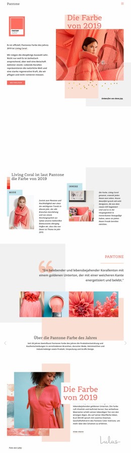 Farbe Von 2019 - Modernes Website-Design