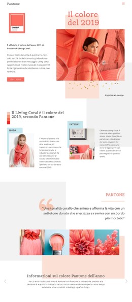Colore Del 2019 Modello HTML5 E CSS3