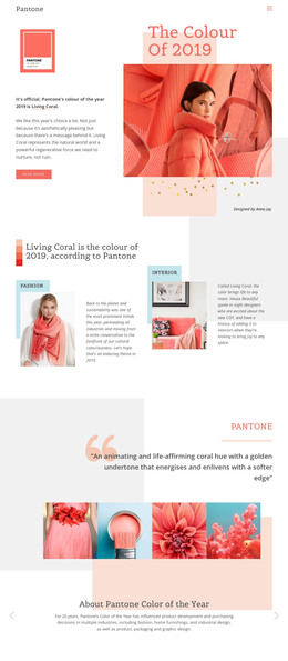 Colour Of 2019 WordPress Theme