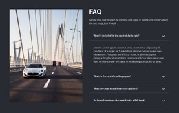 Autókölcsönzéskor Feltett Kérdések - HTML Website Builder