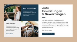 Website-Design Für Auto Bewertungen Und Raitings