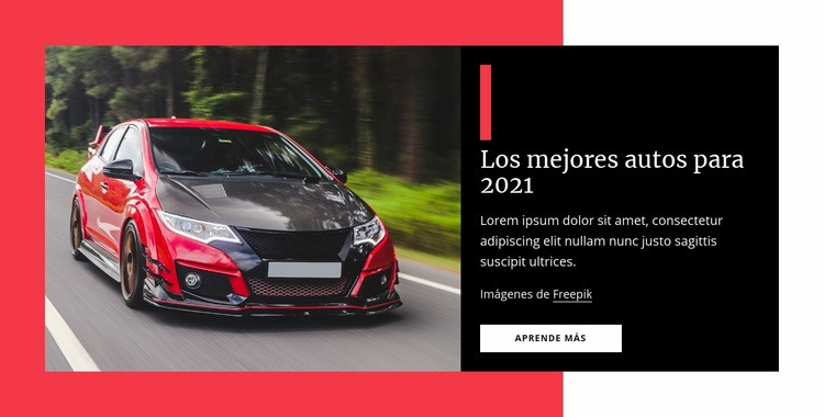 Los mejores autos para 2021 Diseño de páginas web