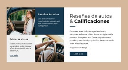 Reseñas De Autos Y Raitings: Plantilla HTML5 De Una Sola Página